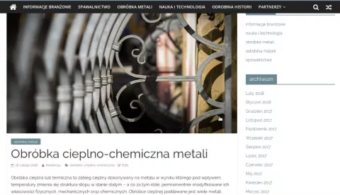 Obróbka cieplno-chemiczna na portalu