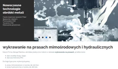 Wykrawanie na prasach w naszej ofercie