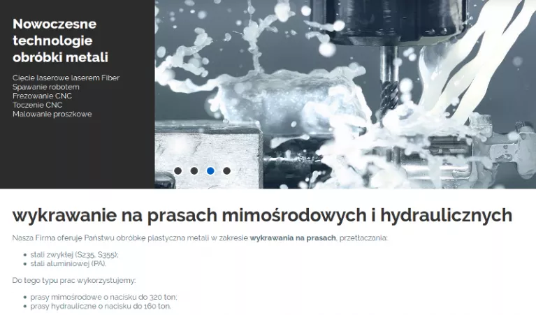 Wykrawanie na prasach w naszej ofercie