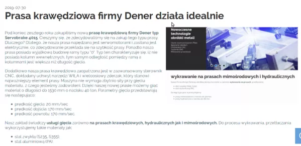 Maszyny w służbie obróbki plastycznej